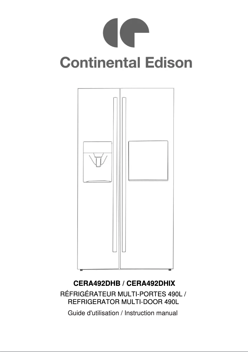 First page image of the manual for CERA492DHB