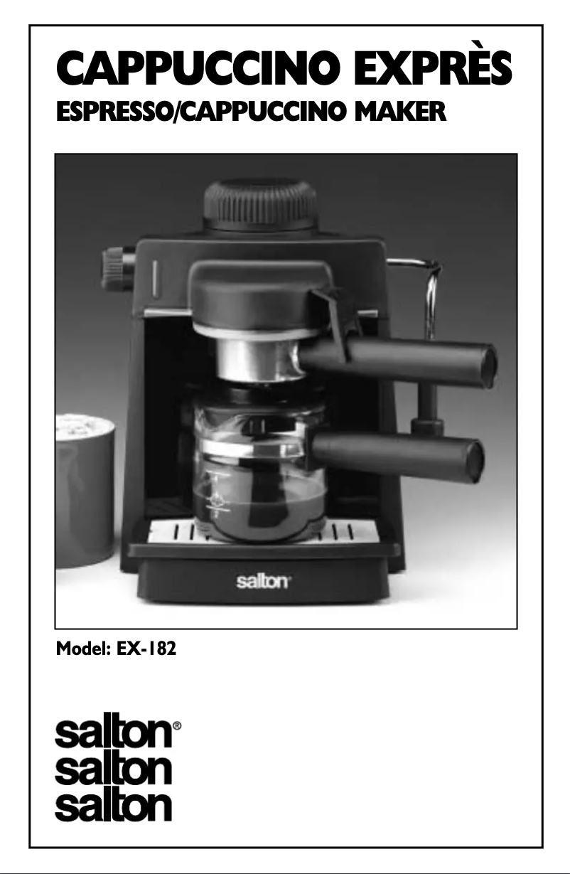 Page 1 of the manual User Manual Salton EX182