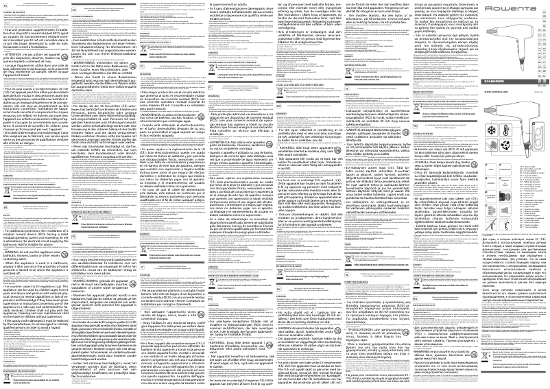 Page 1 de la notice Manuel utilisateur Rowenta CV5820