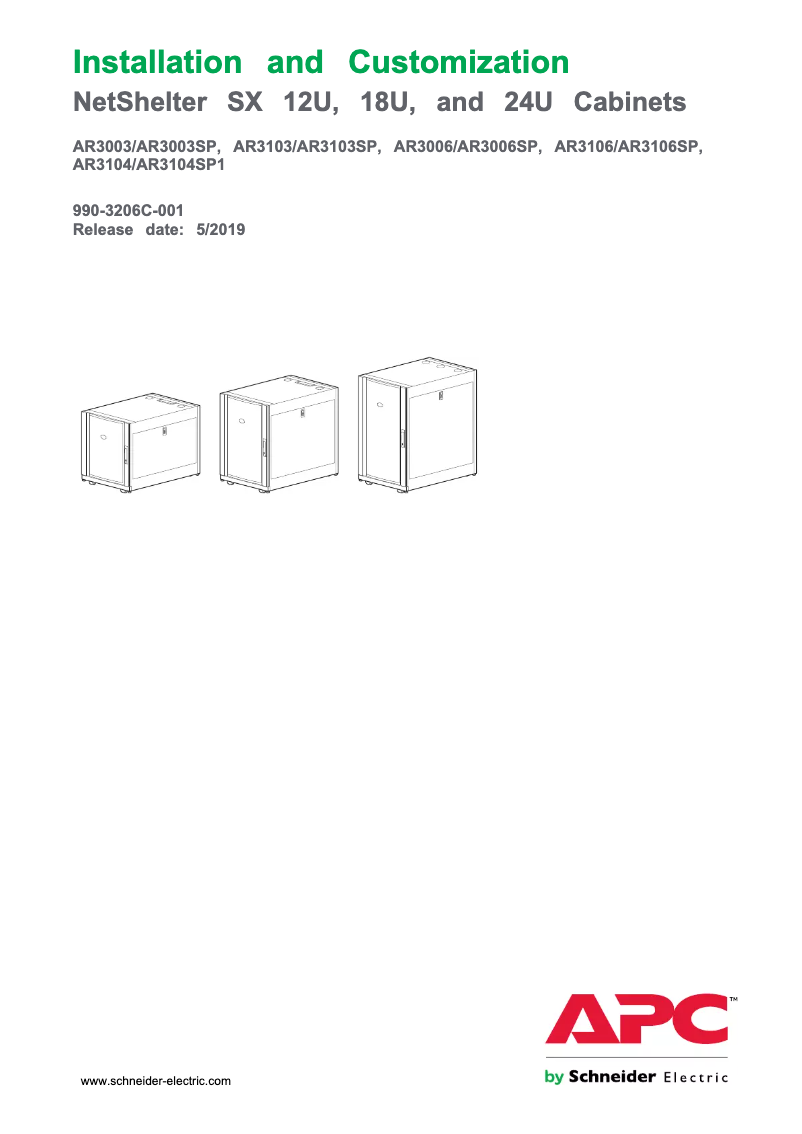 Page 1 of the manual User Manual APC AR7362