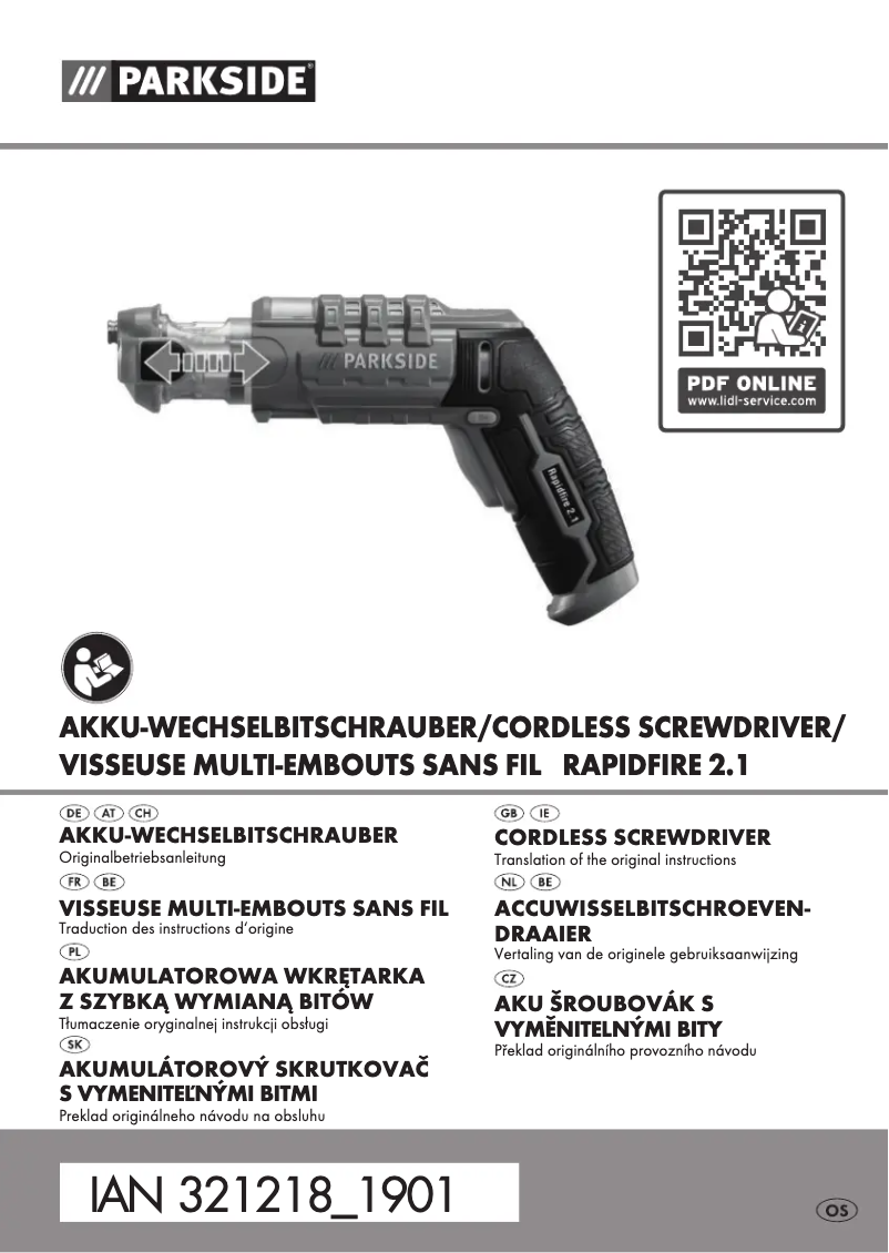 First page image of the manual for Rapidfire 2.1