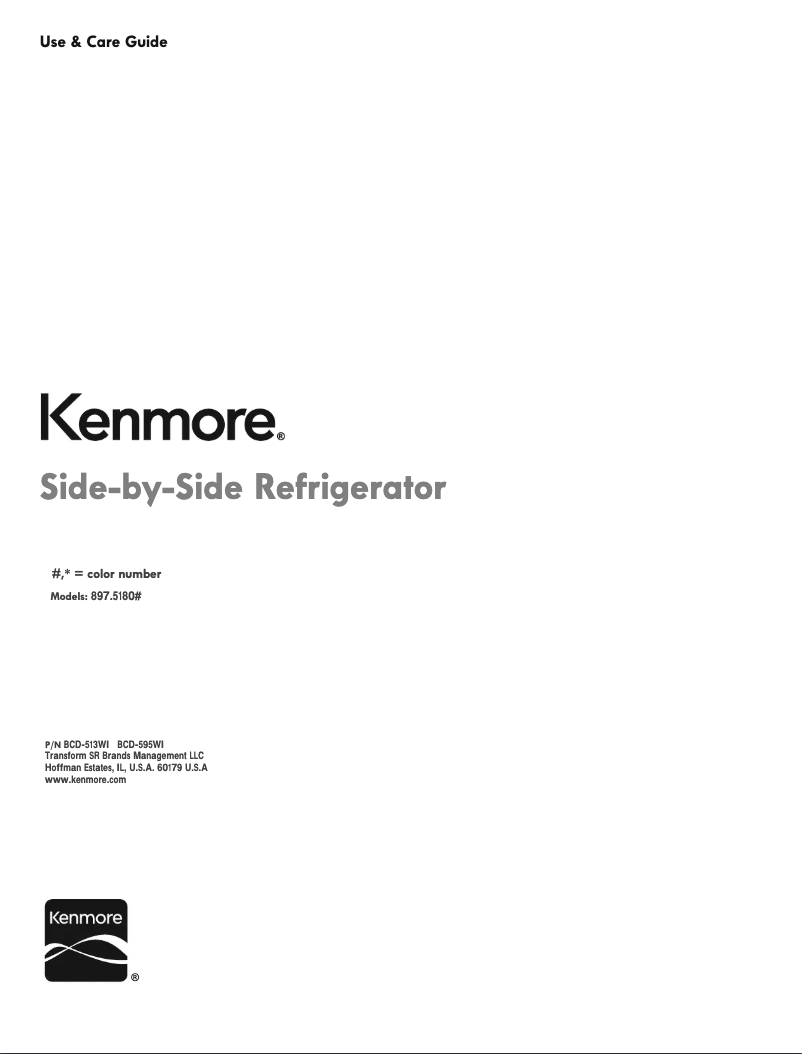 Page 1 of the manual User Manual Kenmore 51805