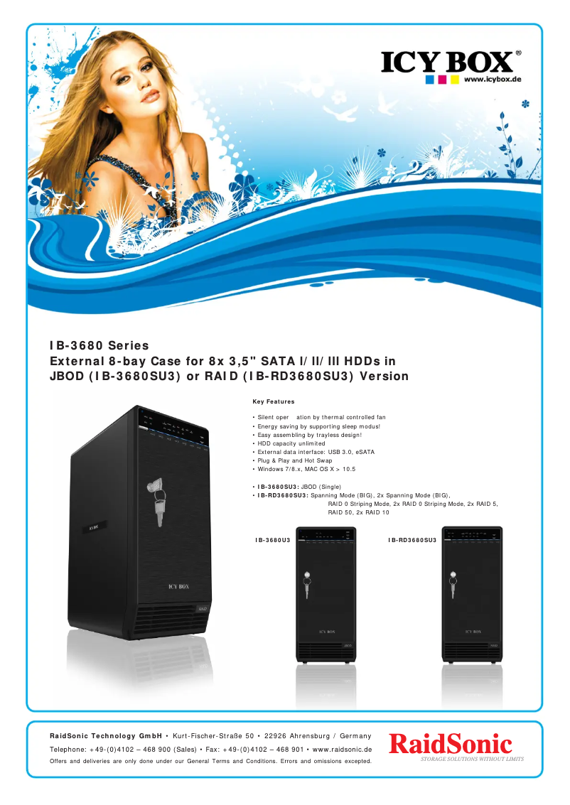 First page image of the manual for IB-RD3680SU3