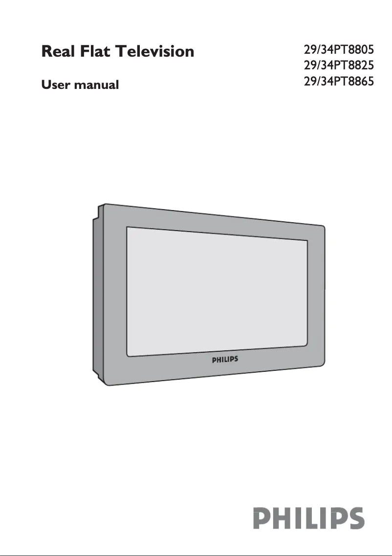 First page image of the manual for 34PT8805