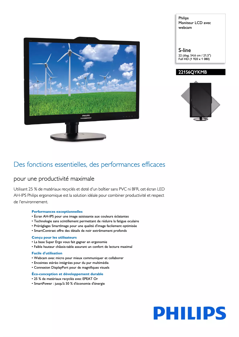 First page image of the manual for 221S6QYKMB