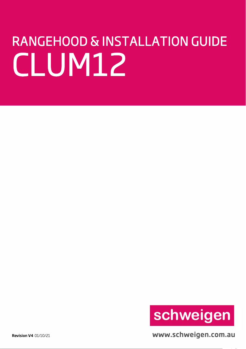 First page image of the manual for CLUM12