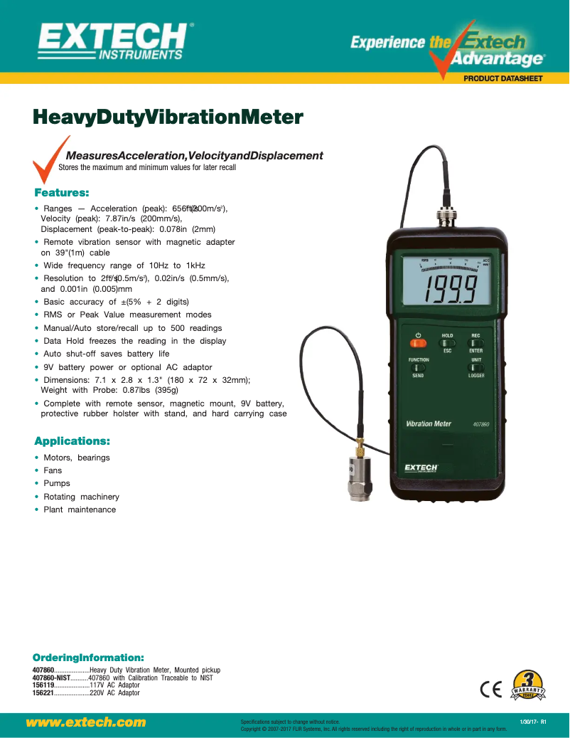 First page image of the manual for 407860