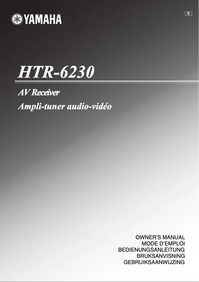 Page 1 of the manual User Manual Yamaha HTR-6230