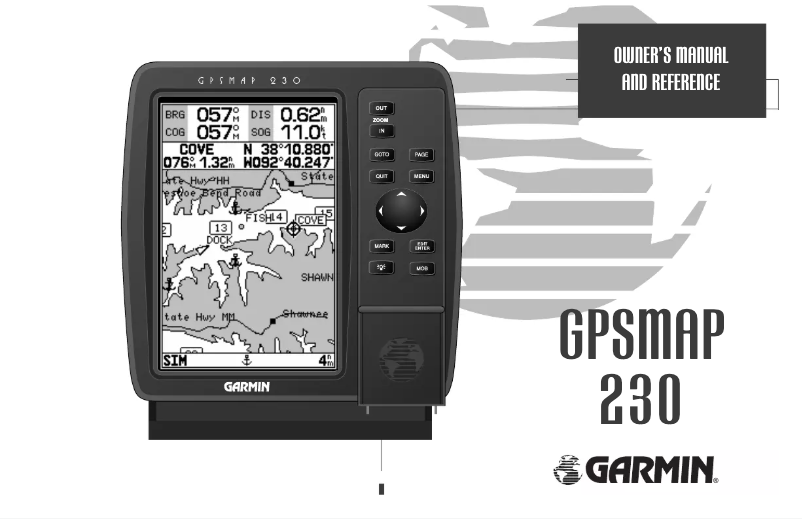 First page image of the manual for GPSMAP 230