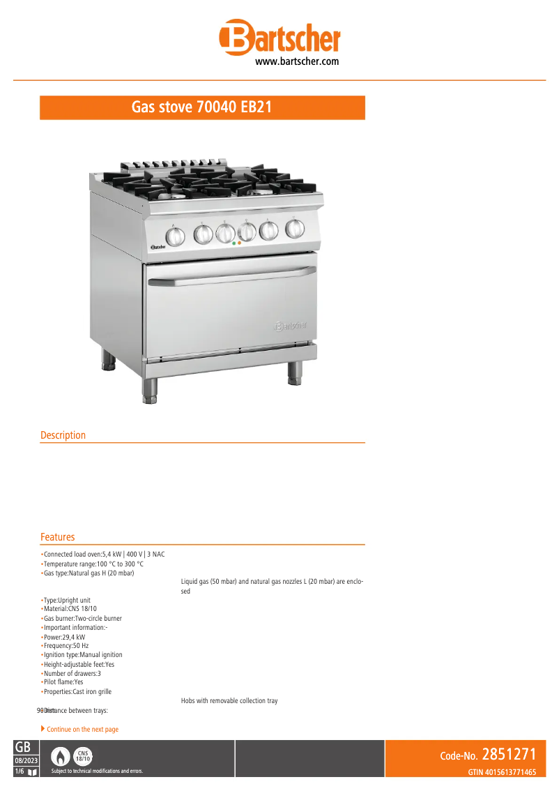 First page image of the manual for 2851271