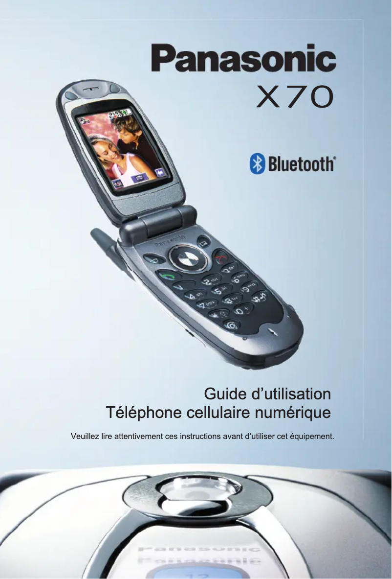 Page 1 de la notice Manuel utilisateur Panasonic X70
