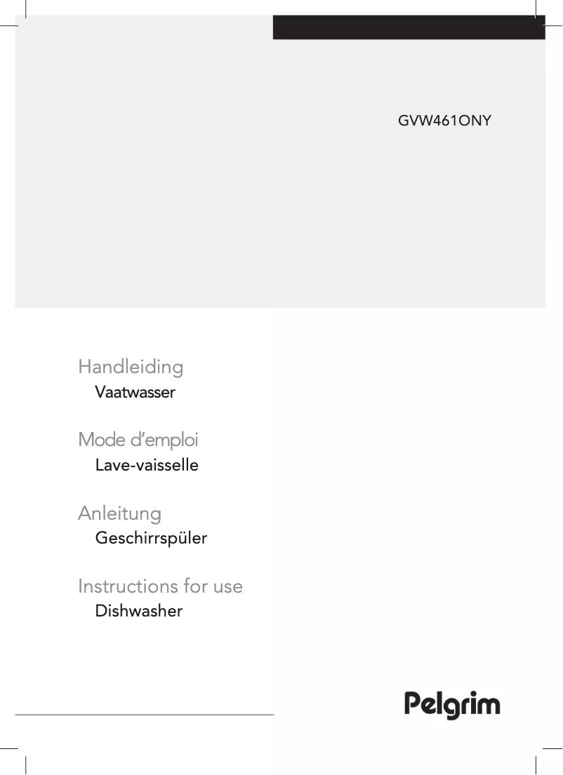 First page image of the manual for GVW461ONY