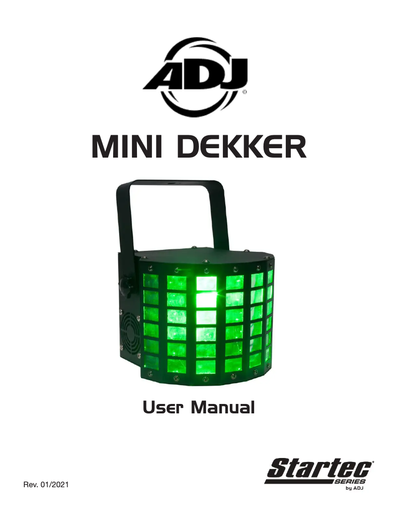 Page 1 of the manual User Manual American DJ Mini Dekker