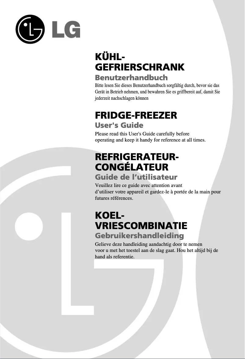 Page 1 of the manual User Manual LG GR-B459BAGZ