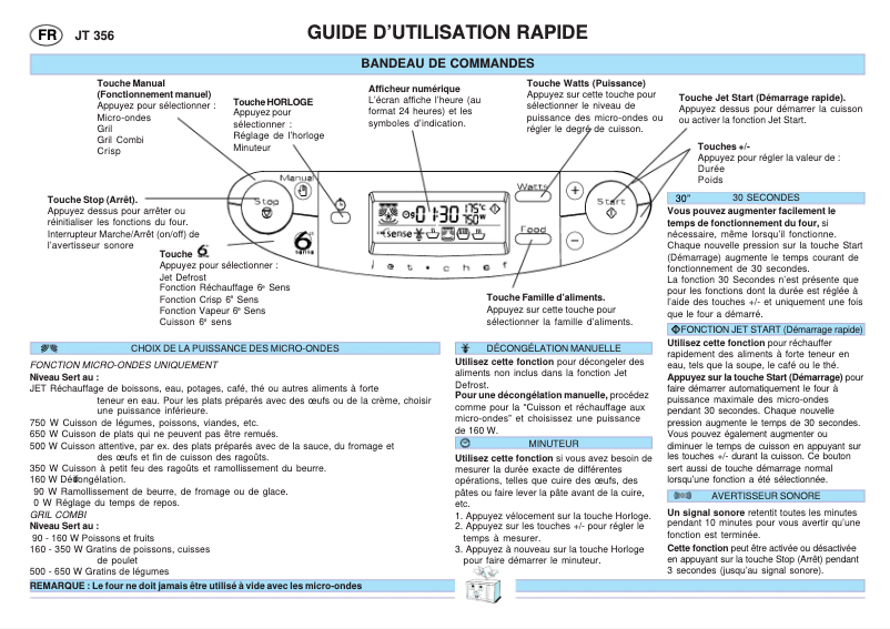 Page 1 of the manual User Manual Whirlpool JT 356