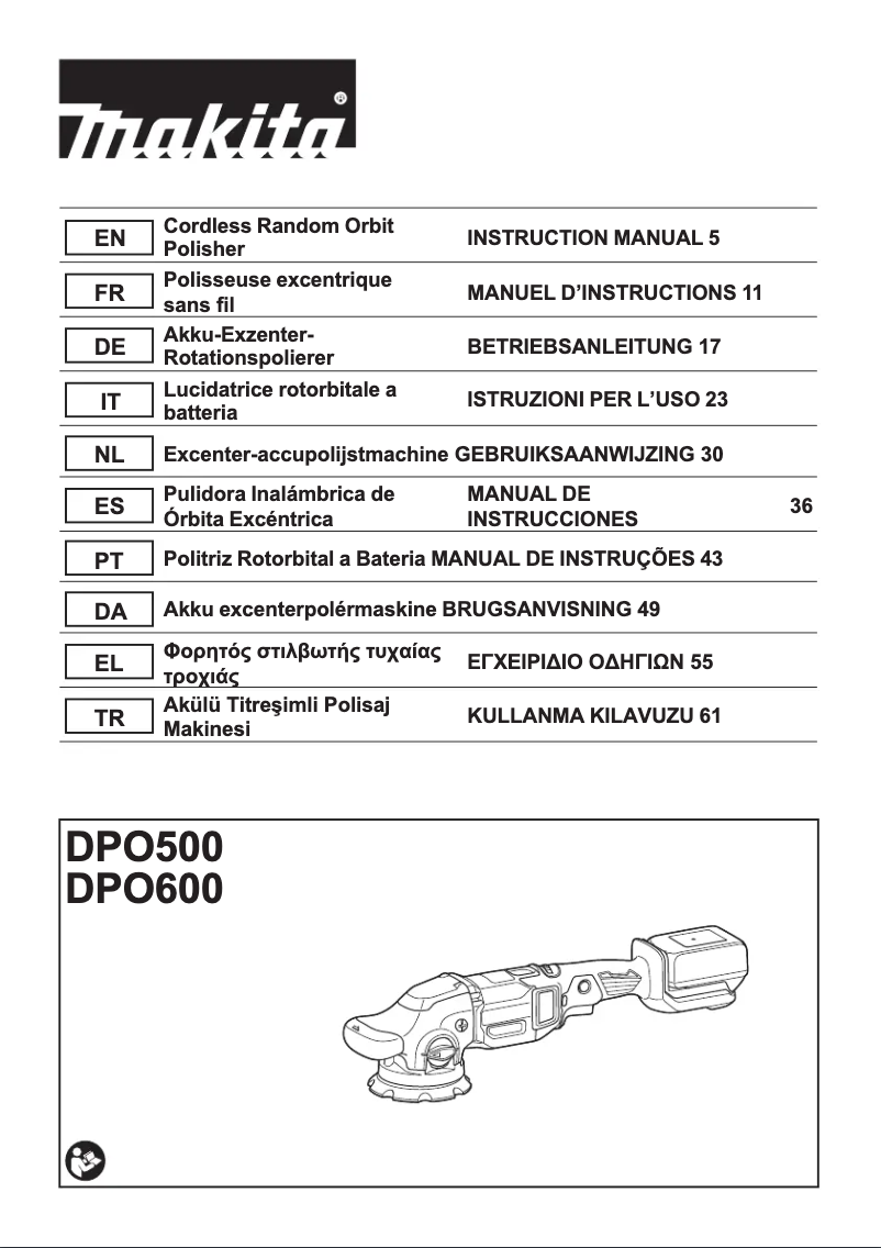 First page image of the manual for DPO600RTE