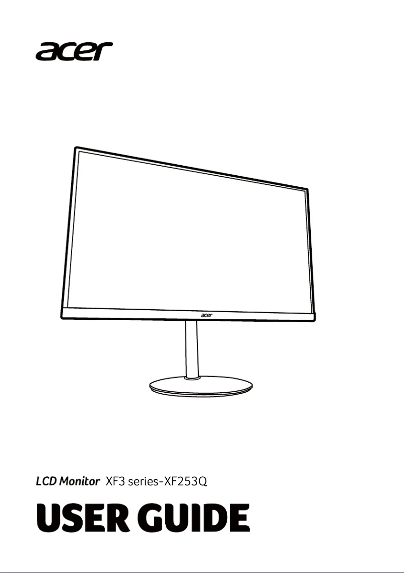 First page image of the manual for XF253QX