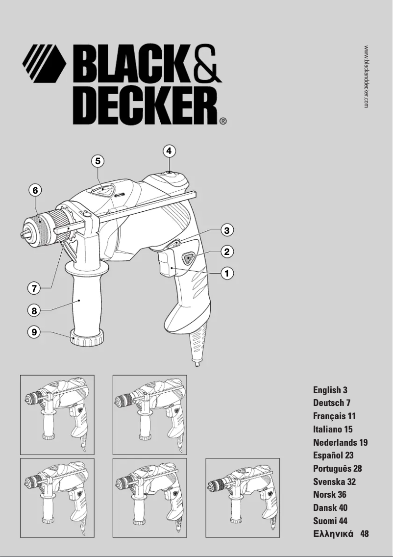 Page 1 of the manual User Manual Black & Decker KR60K