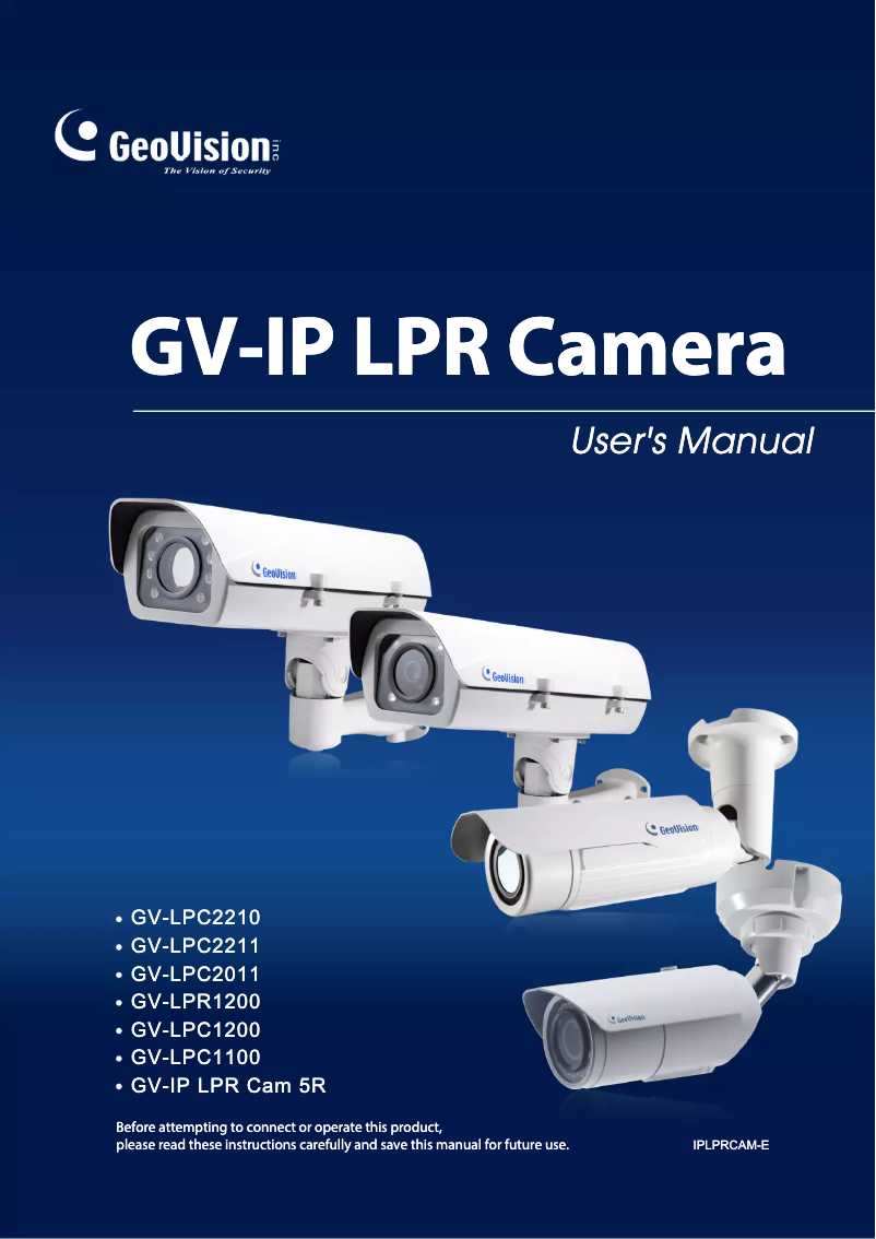 First page image of the manual for GV-LPC1200