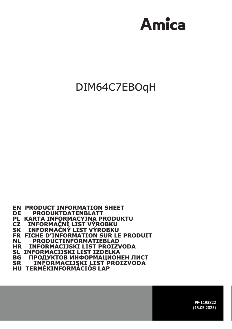 First page image of the manual for DIM64C7EBOqH