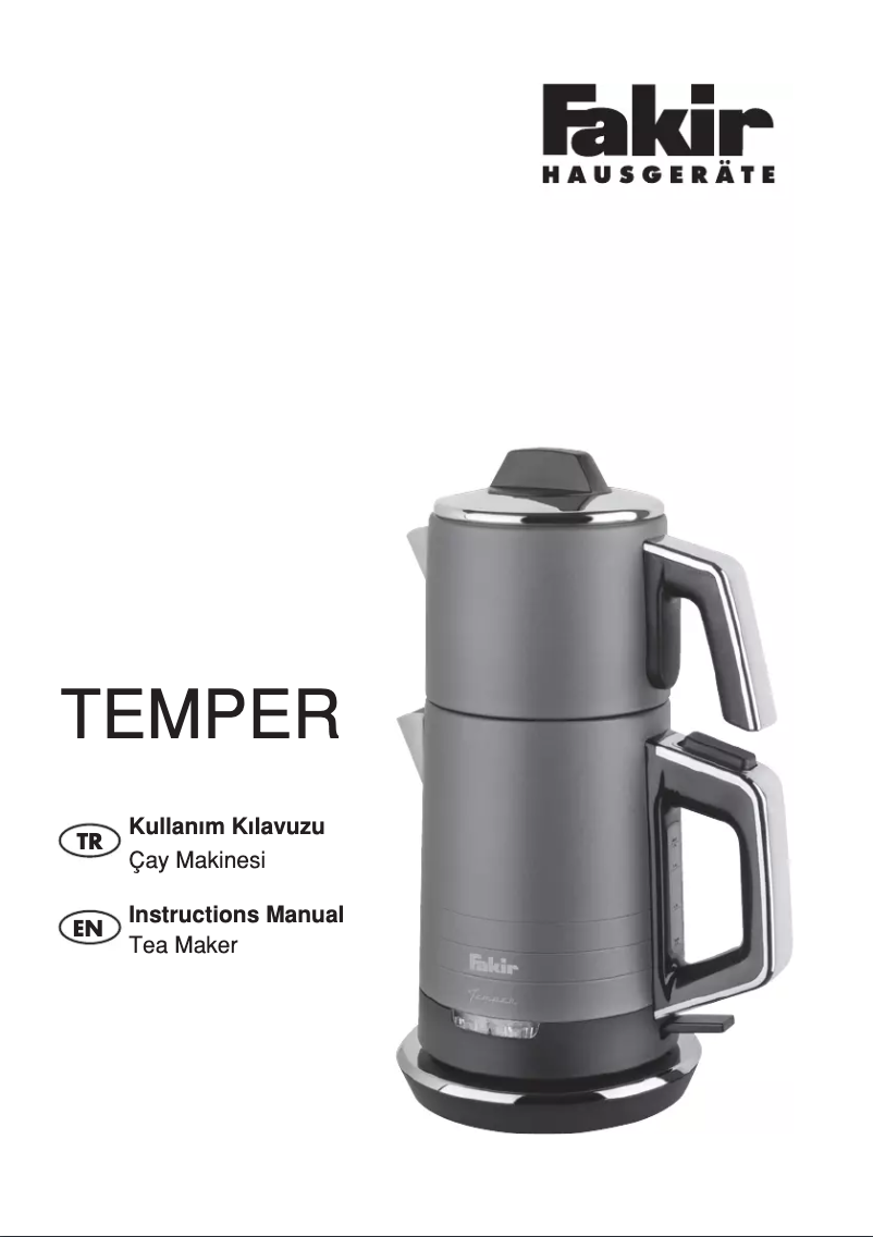 First page image of the manual for Temper