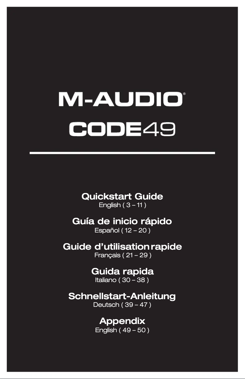 First page image of the manual for Code 49