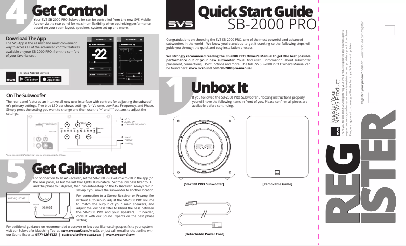 First page image of the manual for SB-2000 Pro