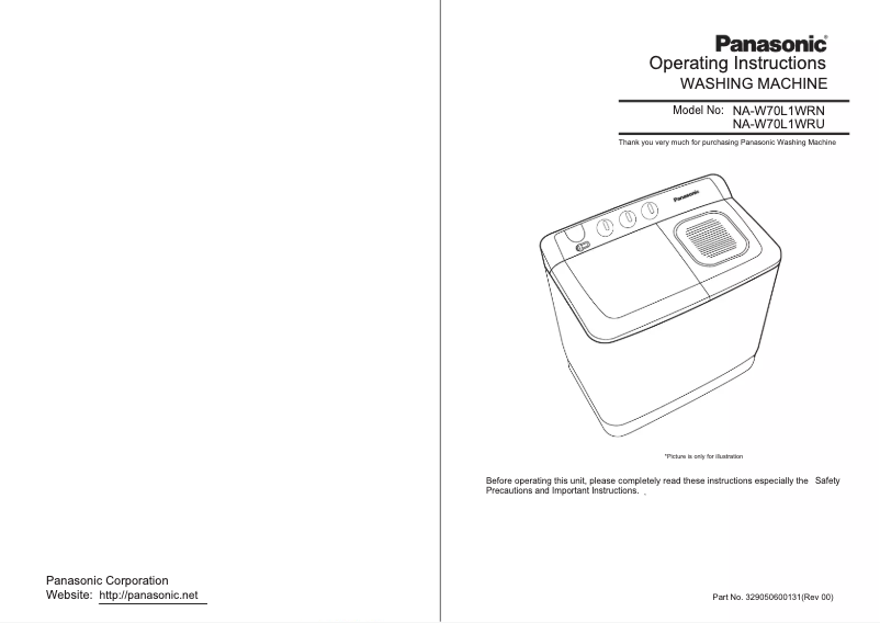 First page image of the manual for NA-W70L1