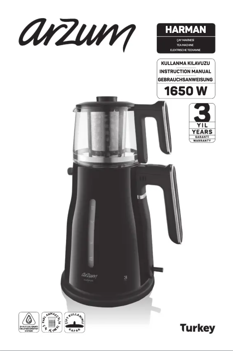 Page 1 of the manual User Manual Arzum Harman AR3060