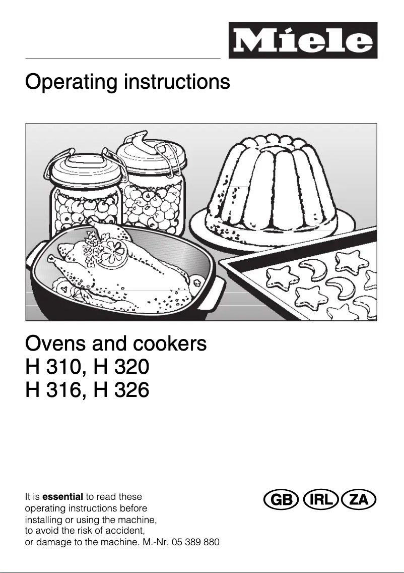 Page 1 of the manual User Manual Miele H 316