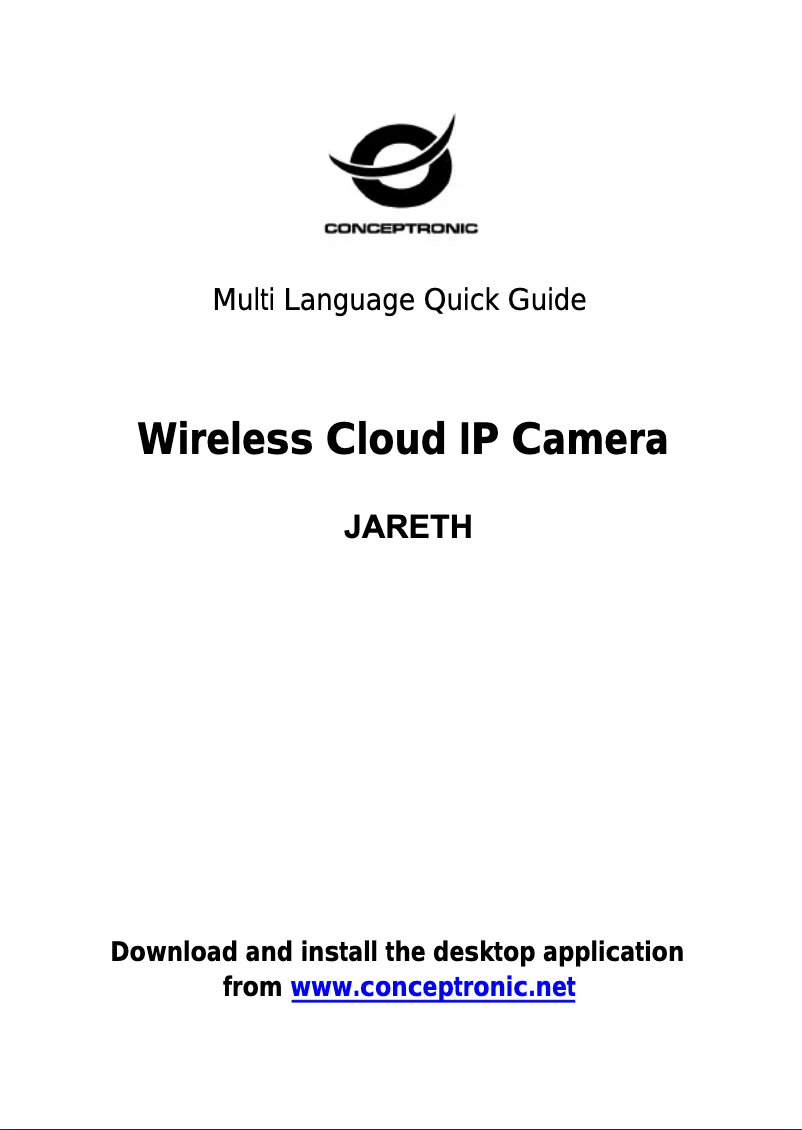 First page image of the manual for Jareth