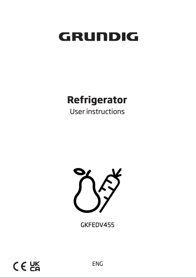 First page image of the manual for GKFEDV455