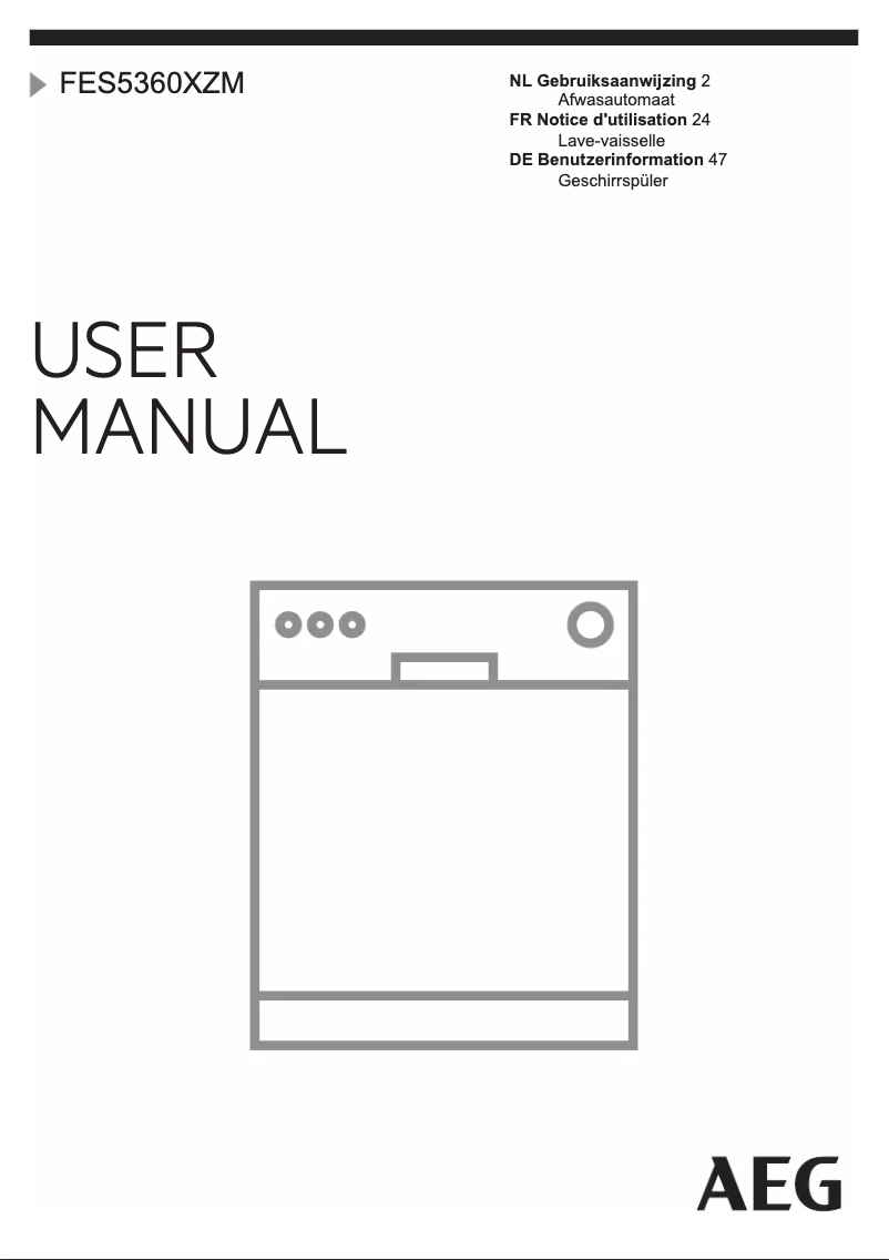 First page image of the manual for FES5360XZM