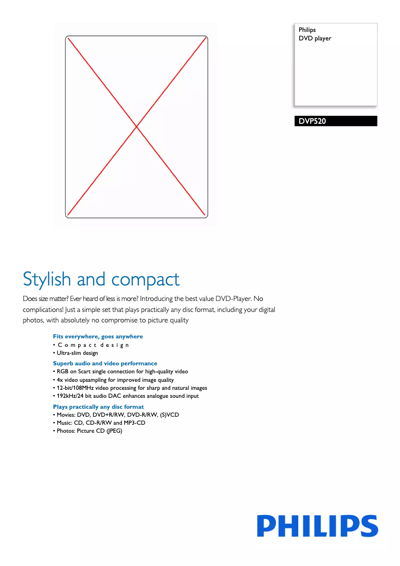 First page image of the manual for DVP520