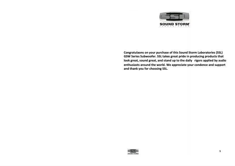 First page image of the manual for GSW12D