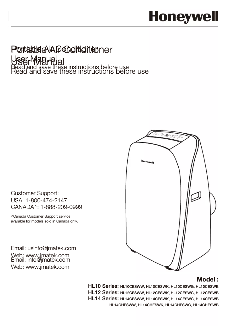 Page 1 of the manual User Manual Honeywell HL12CESWW