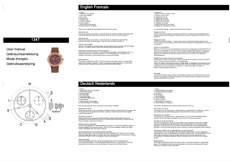 First page image of the manual for Roadster 1347