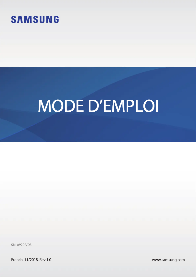 Page 1 of the manual User Manual Samsung Galaxy A9