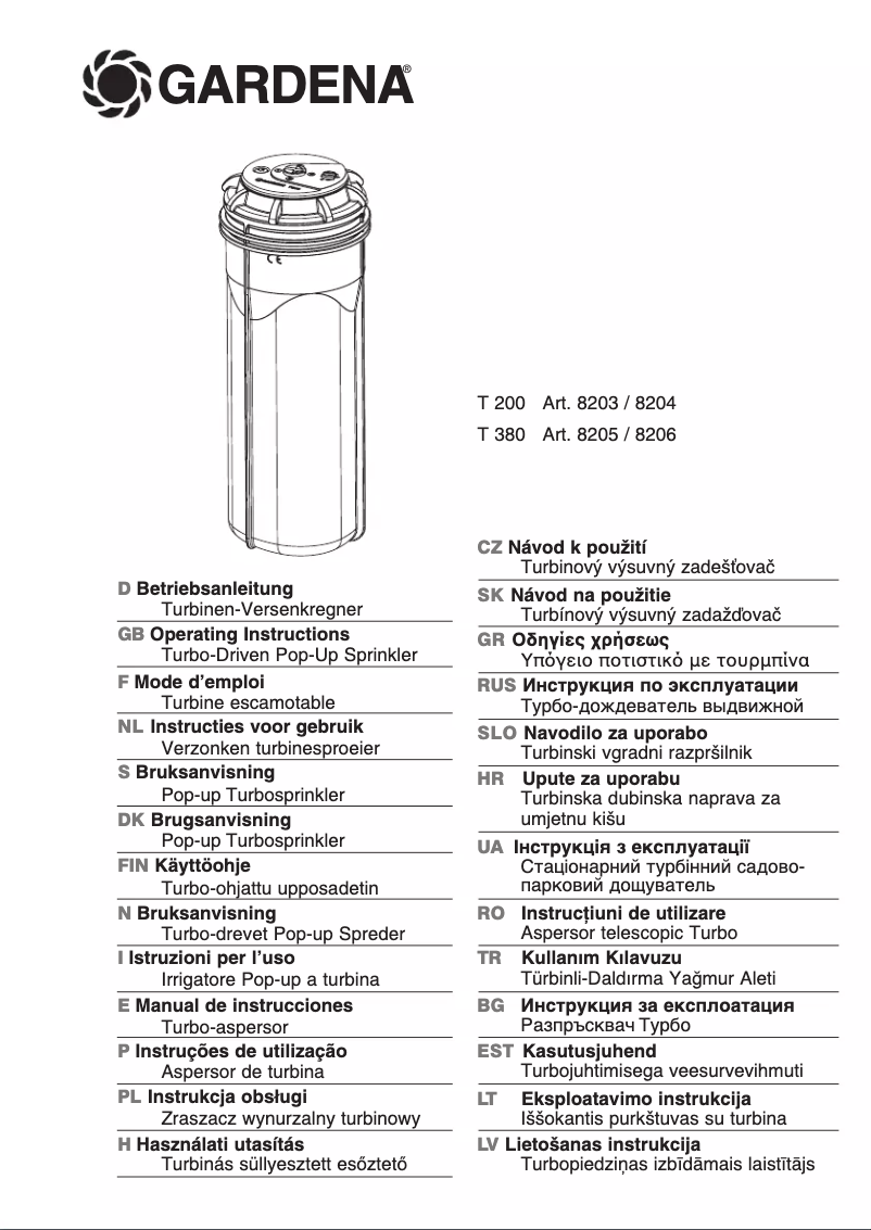 Page 1 of the manual User Manual Gardena 400 C
