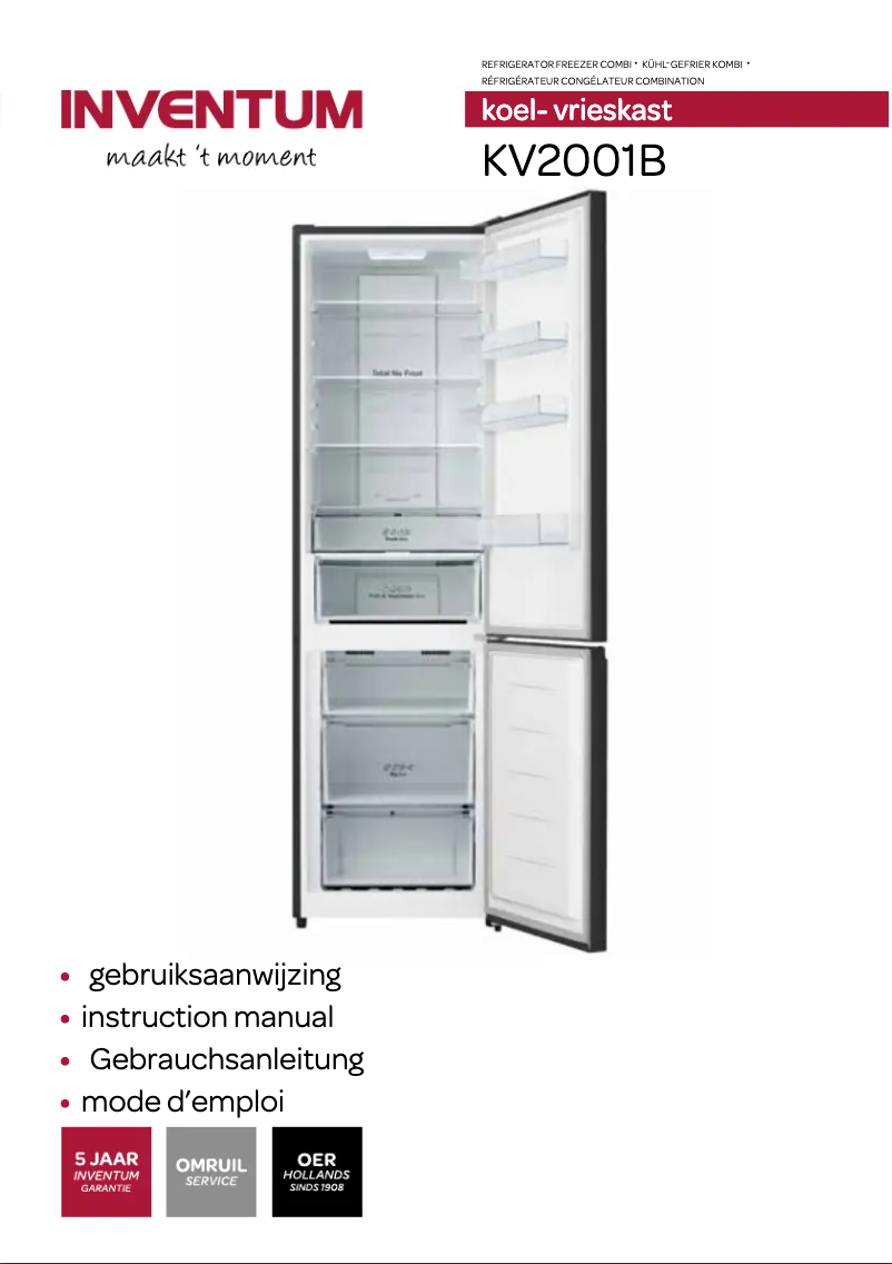 First page image of the manual for KV2001B