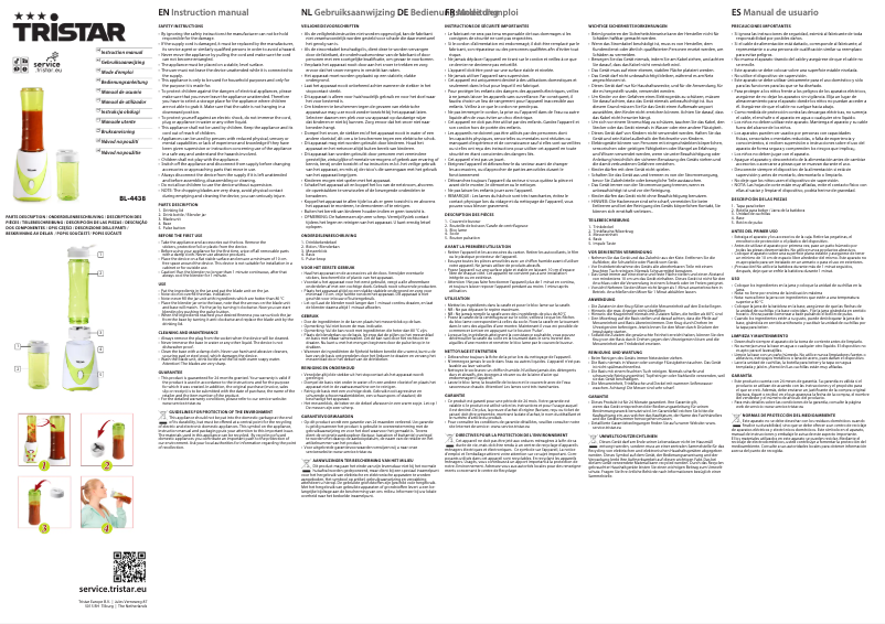 First page image of the manual for BL-4438