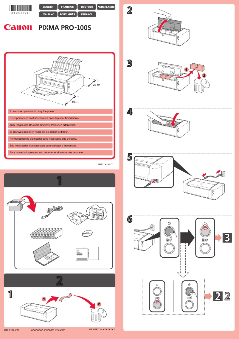 First page image of the manual for Pixma Pro-100S