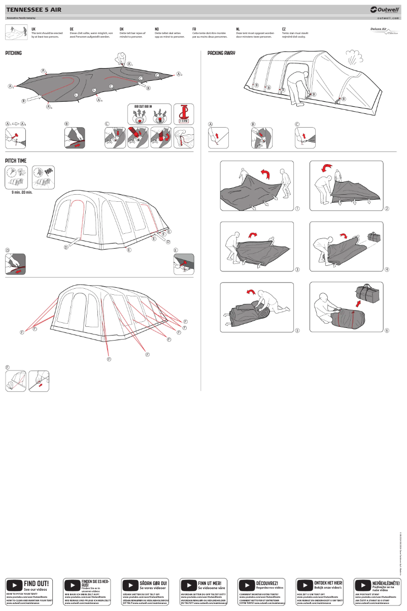 Page 1 of the manual User Manual Outwell Tennessee 5 Air