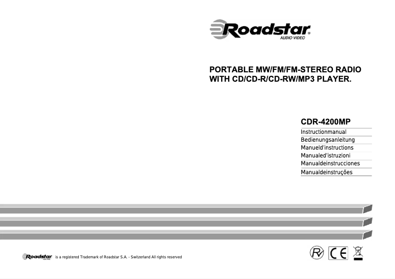 Page 1 of the manual User Manual Roadstar CDR-4200MP