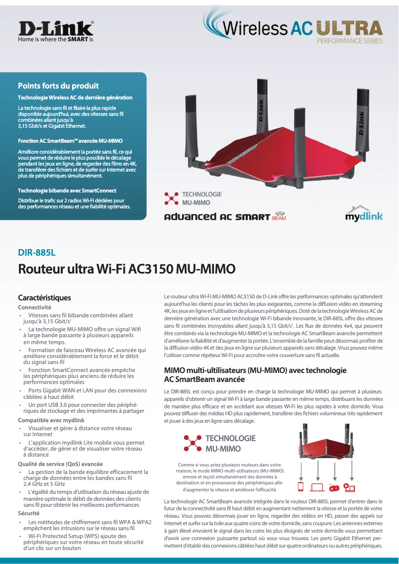 First page image of the manual for DIR-885L