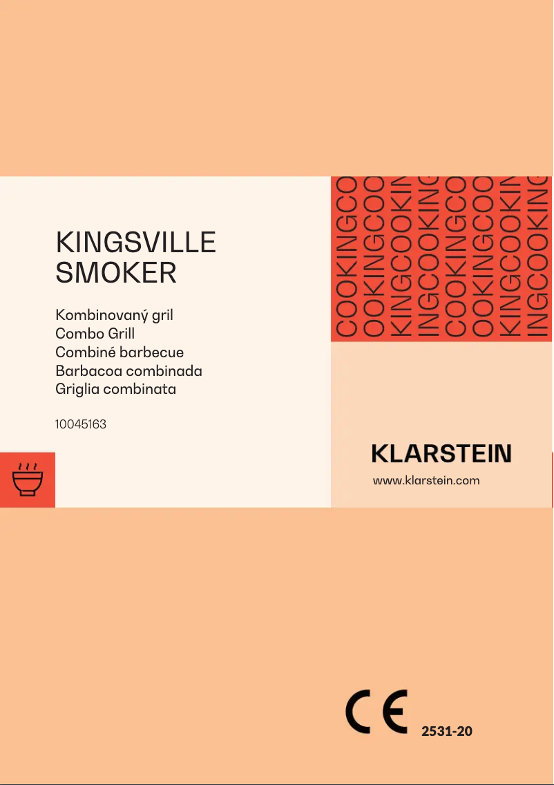 Page 1 of the manual User Manual Klarstein Kingsville Smoker