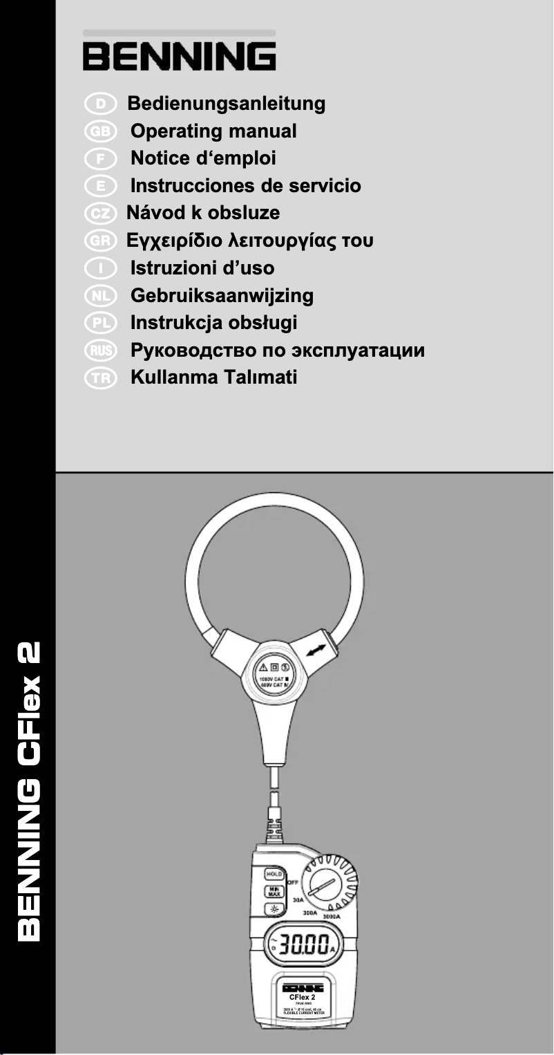 Page 1 of the manual User Manual BENNING CFlex 2