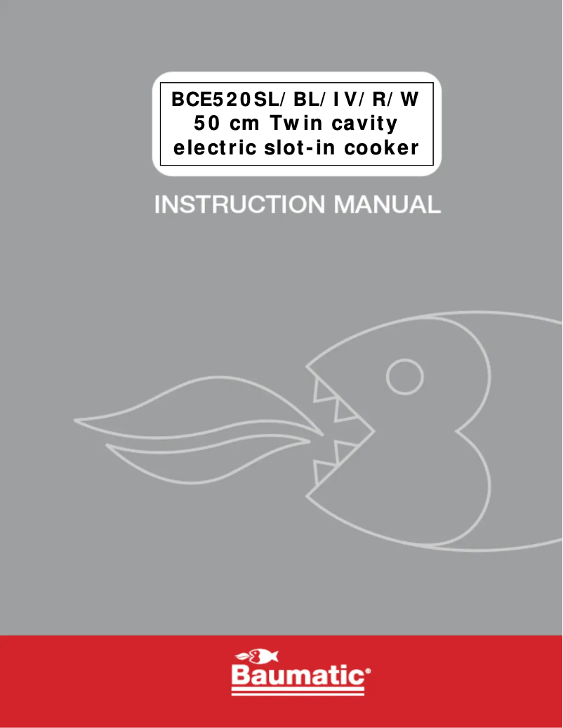 Page 1 of the manual User Manual Baumatic BCE520SL