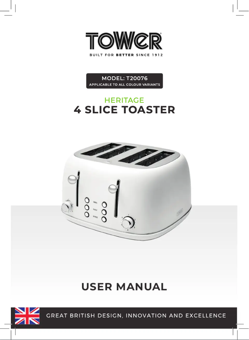 Image de la première page du manuel de l'appareil Heritage T20076