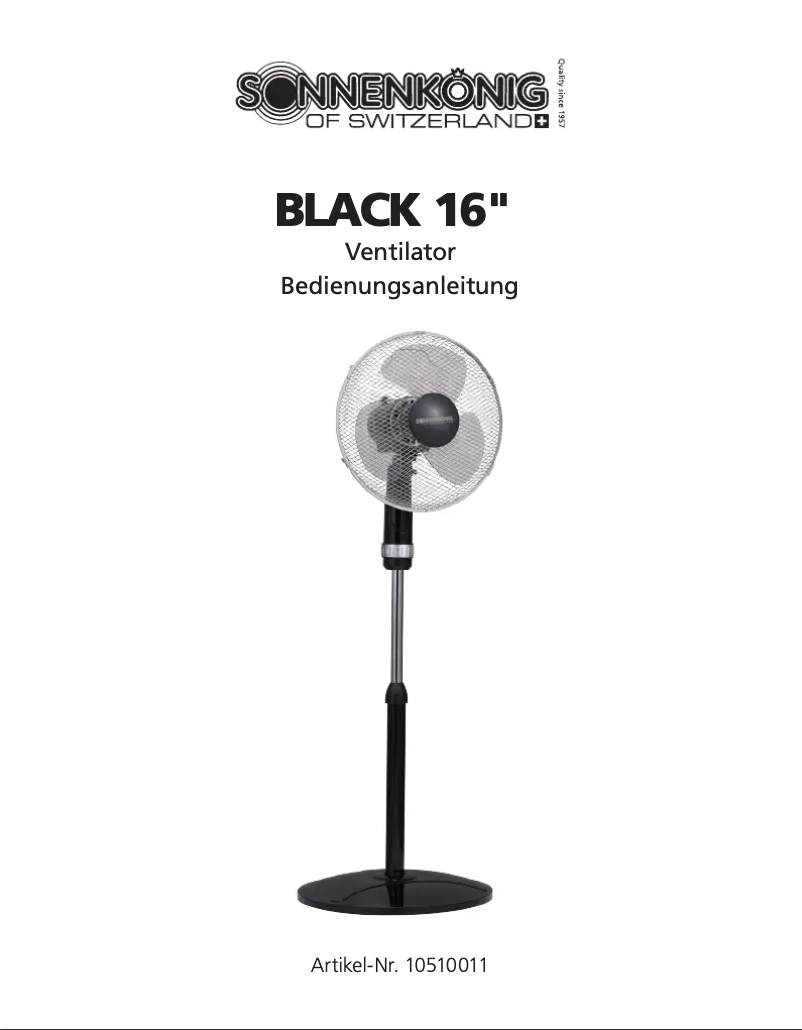 Page 1 of the manual User Manual Sonnenkönig Black 16"